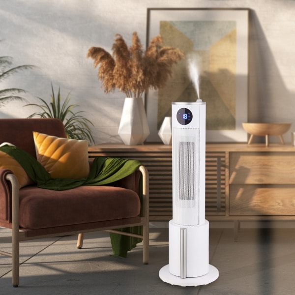 Aeroterma tip turn alba, putere 2200W, ecran LED, termostat, 3 trepte de viteza / ZLN 5640