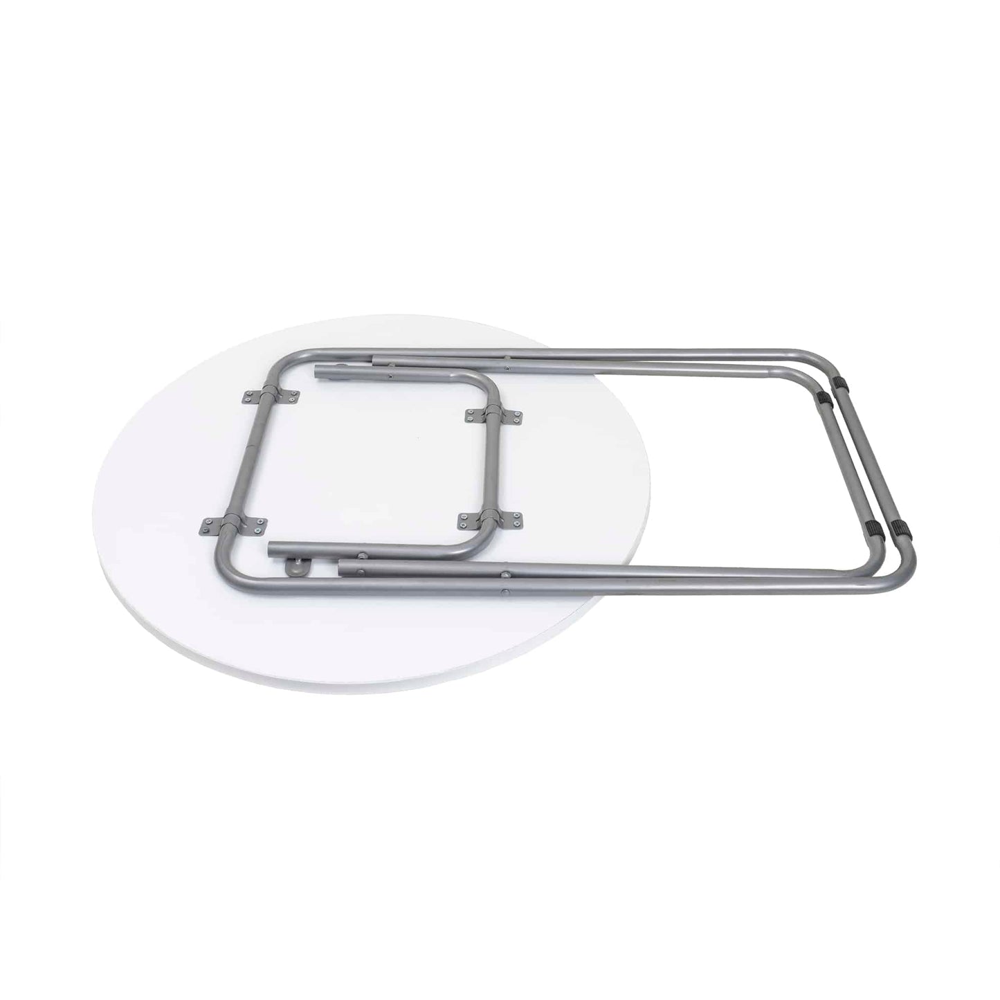 Masa plianta rotunda cu blat mdf, dimensiuni 70x70cm, alb / ZLN 6944