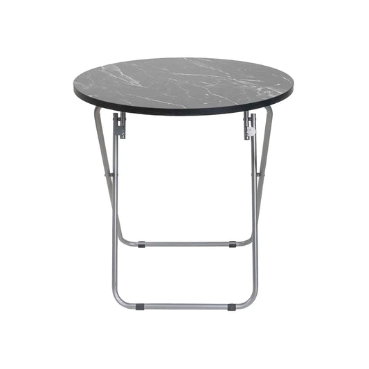 Masa plianta rotunda cu blat mdf, dimensiuni 60x65cm, negru (ZLN 6951) plus 4 x scaun bucatarie pliant (DSY 1115) / ZLN 6951_4S - 221.ro