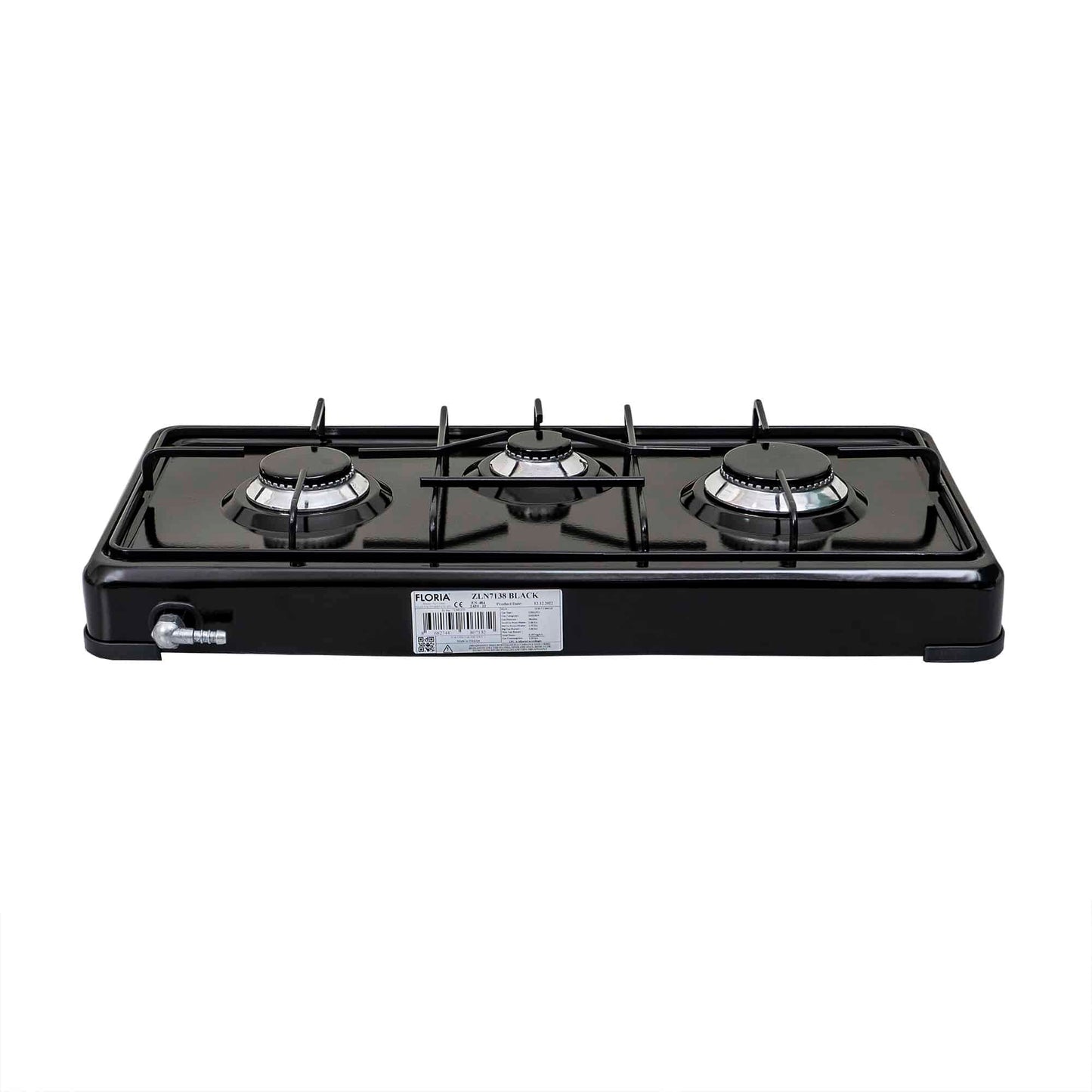 Aragaz Floria cu 3 ochiuri, alimentare butelie, negru / ZLN 7138