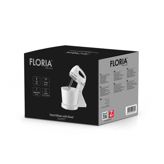 Mixer de masa cu bol plastic, 7 viteze, putere 150W, capacitate 2L, alb / ZLN 7577