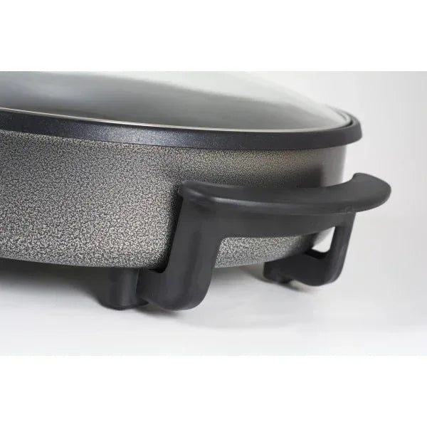 Tigaie electrica rotunda, pizza, grill, diametru 38 cm, putere 1500 W, capac sticla / ZLN 7870 - 221.ro