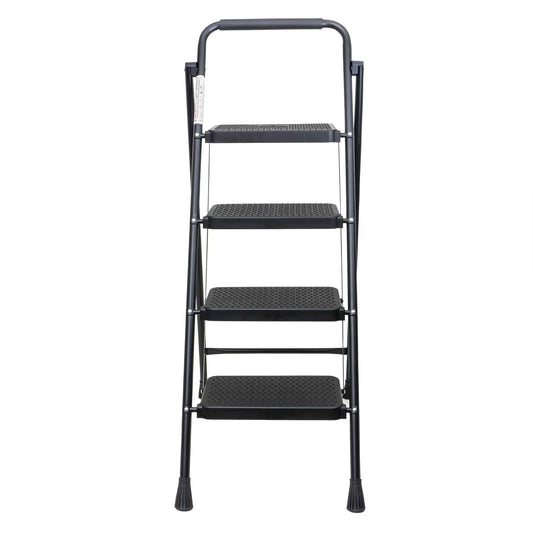 Scara metalica cu 4 trepte late, pliabila negru Z-TOOLS / ZTS 8088 - 221.ro