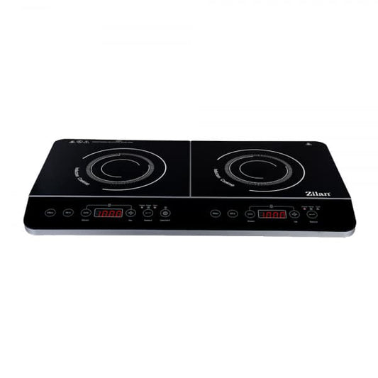 Plita cu inductie, Zilan, doua ochiuri putere 3500W, geam din cristal negru, oprire automata / ZLN 8088