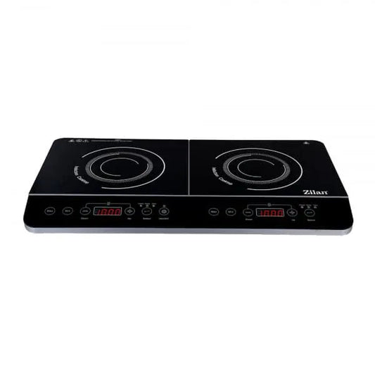 Plita cu inductie, Zilan, doua ochiuri putere 3500W, geam din cristal negru, oprire automata / ZLN 8088 - 221.ro