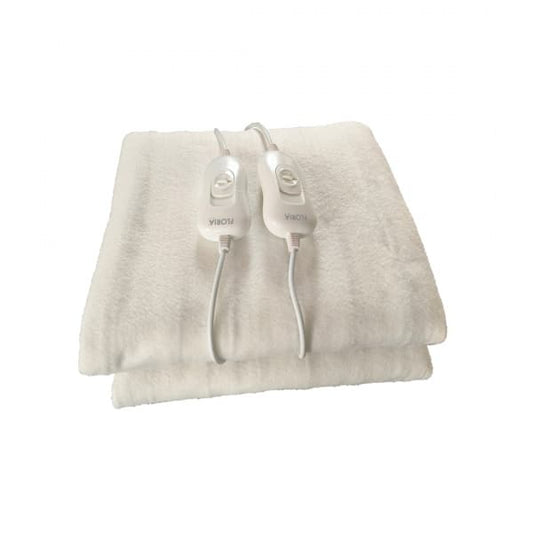 Patura electrica dubla Floria, dimensiuni 160x140cm, putere 60w, 3 trepte de incalzire, alb / ZLN 8481