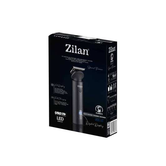 Aparat de tuns profesional 16 in 1, Zeus digital, ulei si perie de curatare, fara fir / ZLN 8672