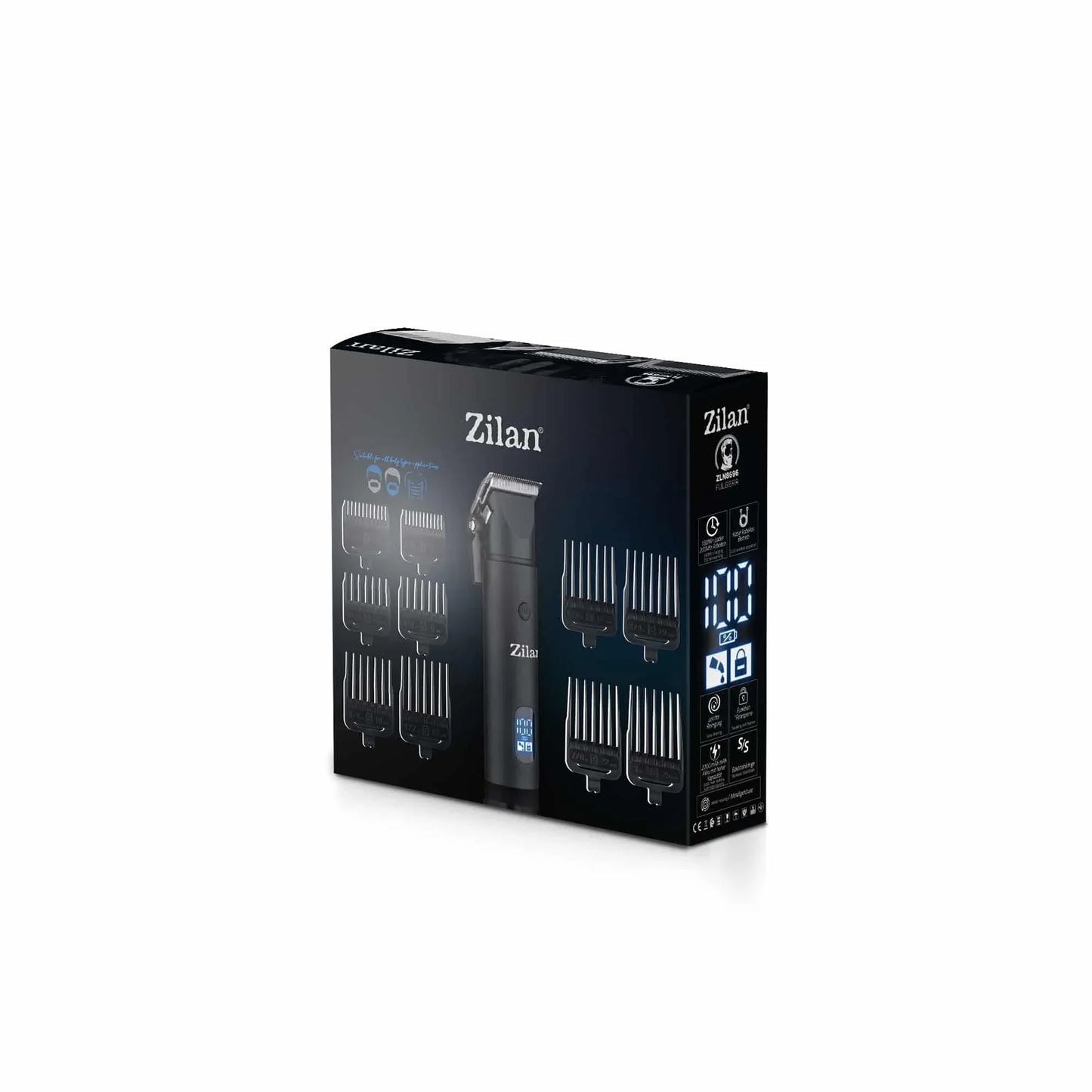 Aparat de tuns electric 11 in 1, pentru barbati reincarcabil, LED, negru / ZLN 8696 - 221.ro