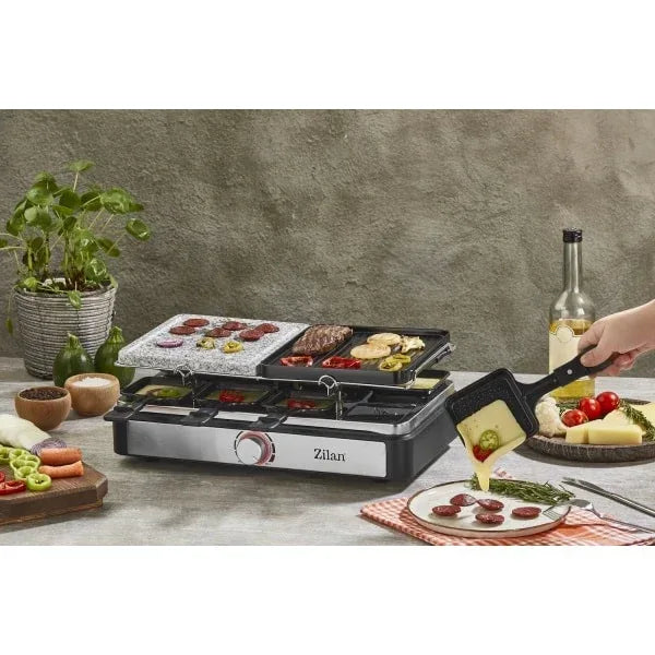 Gratar electric 2 in 1, non stick, putere 1400w, grill de piatra si grill de aluminiu / ZLN 8863 - 221.ro
