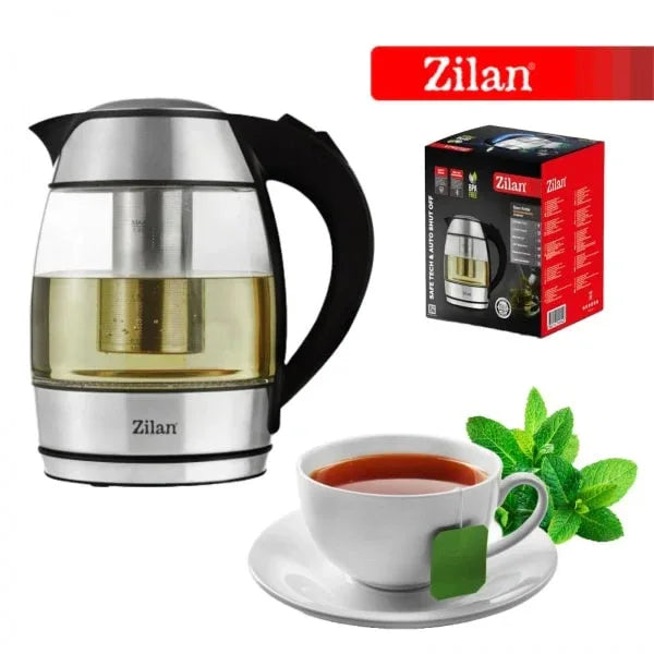 Fierbator electric cu filtru pentru ceai, capacitate 1.8l, putere 2200W, ZILAN / ZLN 8948 - 221.ro