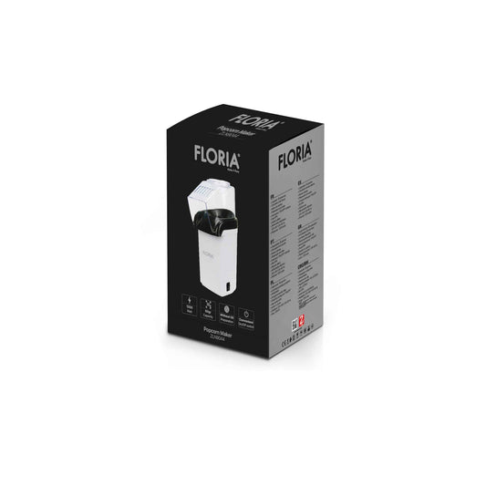 Aparat popcorn fara ulei, cu aer cald, putere 1200W, capacitate 60gr, alb FLORIA / ZLN 9044