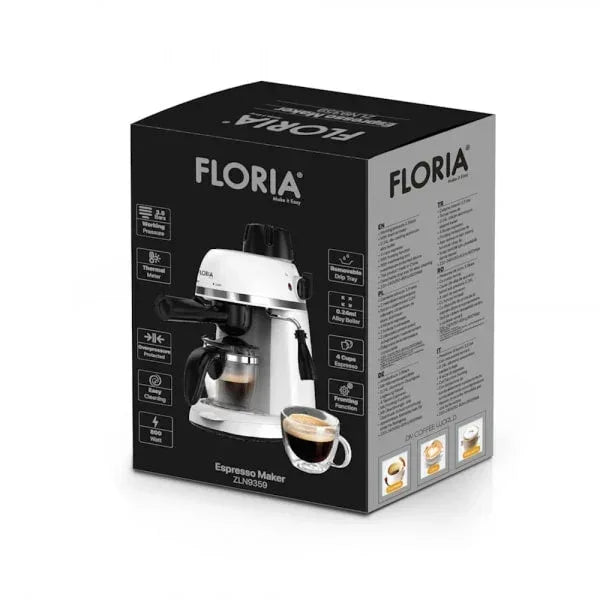 Expressor cafea, putere 800W, presiune de 3.5 bari, alb / ZLN 9359 - 221.ro