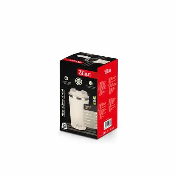 Cana de cafea, termos, interior din inox, capacitate 380ml ZILAN, crem / ZLN 9877 - 221.ro
