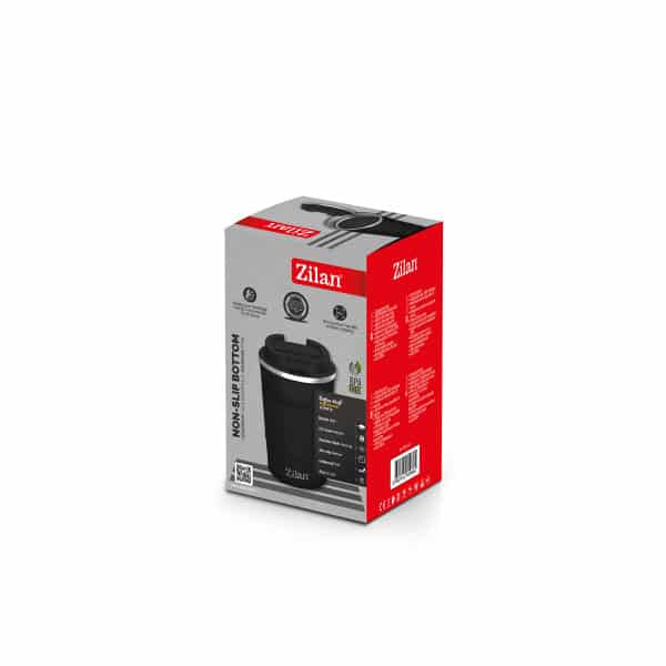 Cana de cafea, termos, interior din inox, capacitate 380ml ZILAN, negru / ZLN 9878