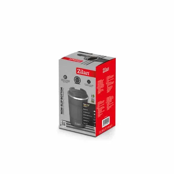 Cana de cafea, termos, interior din inox, capacitate 380ml ZILAN, gri / ZLN 9879 - 221.ro