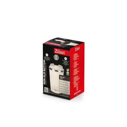Cana de cafea, termos, interior din inox, capacitate 510ml ZILAN, crem / ZLN 9921 - 221.ro