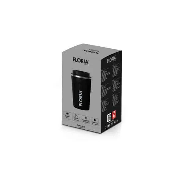 Cana de cafea, termos, interior din inox, capacitate 380ml FLORIA, negru / ZLN 9969 - 221.ro