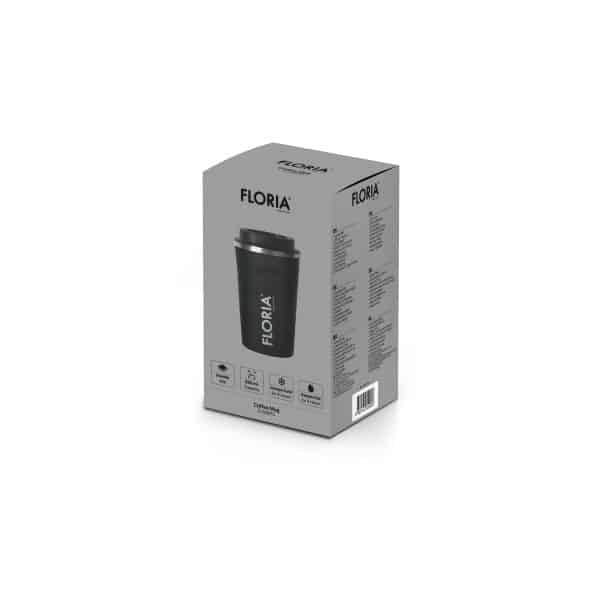 Cana de cafea, termos, interior din inox, capacitate 380ml FLORIA, gri / ZLN 9970
