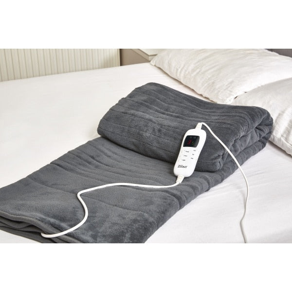 Patura electrica dubla, 180x160cm, 9 trepte de putere, gri ZILAN / ZLN0096