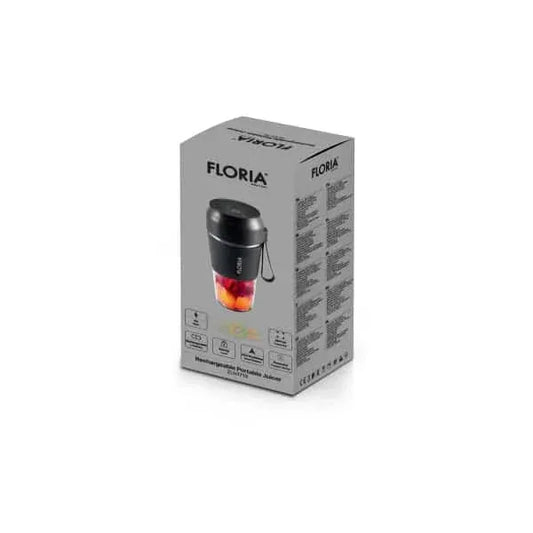 Blender Portabil pentru suc, putere 50W, capacitate 300ml, negru FLORIA / ZLN1719 - 221.ro