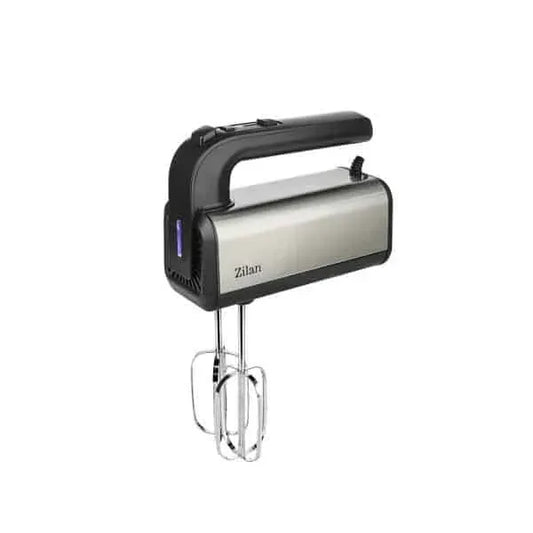 Mixer de mână din inox, 500W, 5 viteze reglabile + funcție Turbo, sistem de protecție la supraîncălzire ZILAN / ZLN2938 - 221.ro