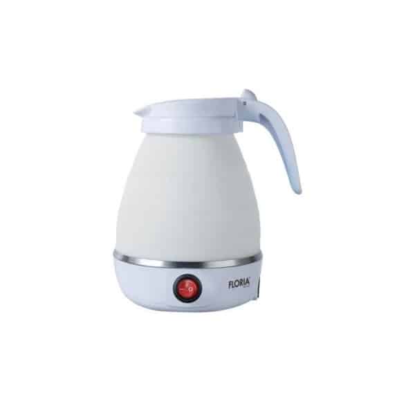 Fierbător pliabil de voiaj, putere 600 W, capacitate 600 ml, protecție la supraîncălzire, bază inox și carcasă din silicon durabil FLORIA / ZLN4116