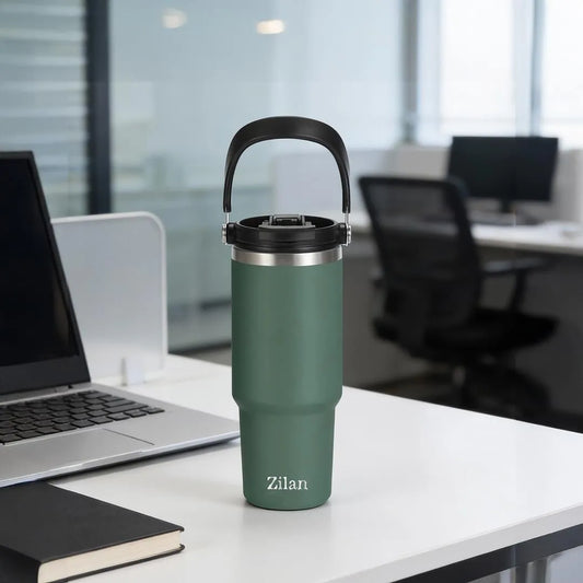 Termos inox, capacitate 0,9L, recipient termoizolant, păstrează băuturile calde 12 ore și reci 24 ore ZILAN / ZLN5205