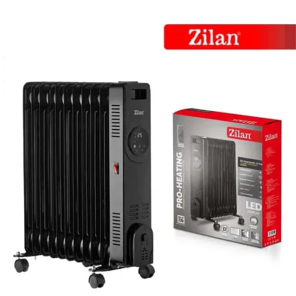 Calorifer electric cu 11 elementi, putere 2500W, termostat reglabil ZILAN / ZLN8436 - 221.ro