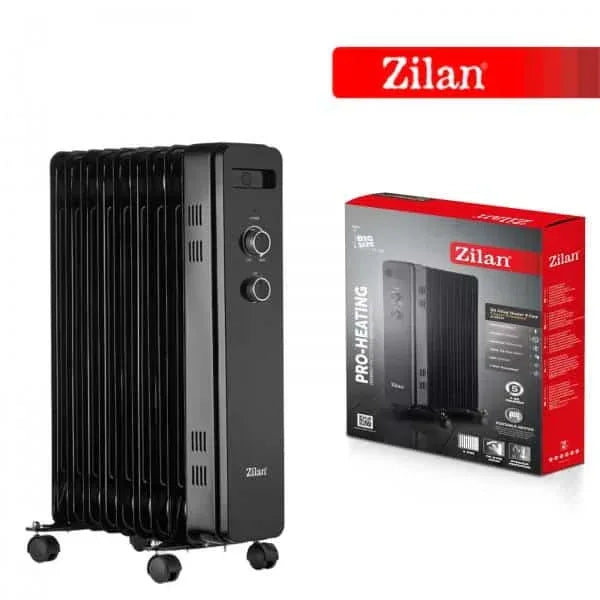 Calorifer electric cu 9 elementi, putere 2000W, termostat reglabil ZILAN / ZLN8443 - 221.ro