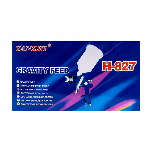 Pistol de vopsit cu aer comprimat, capacitate rezervor 600ml, diametrul duzei 1.8mm / ZTS 5475