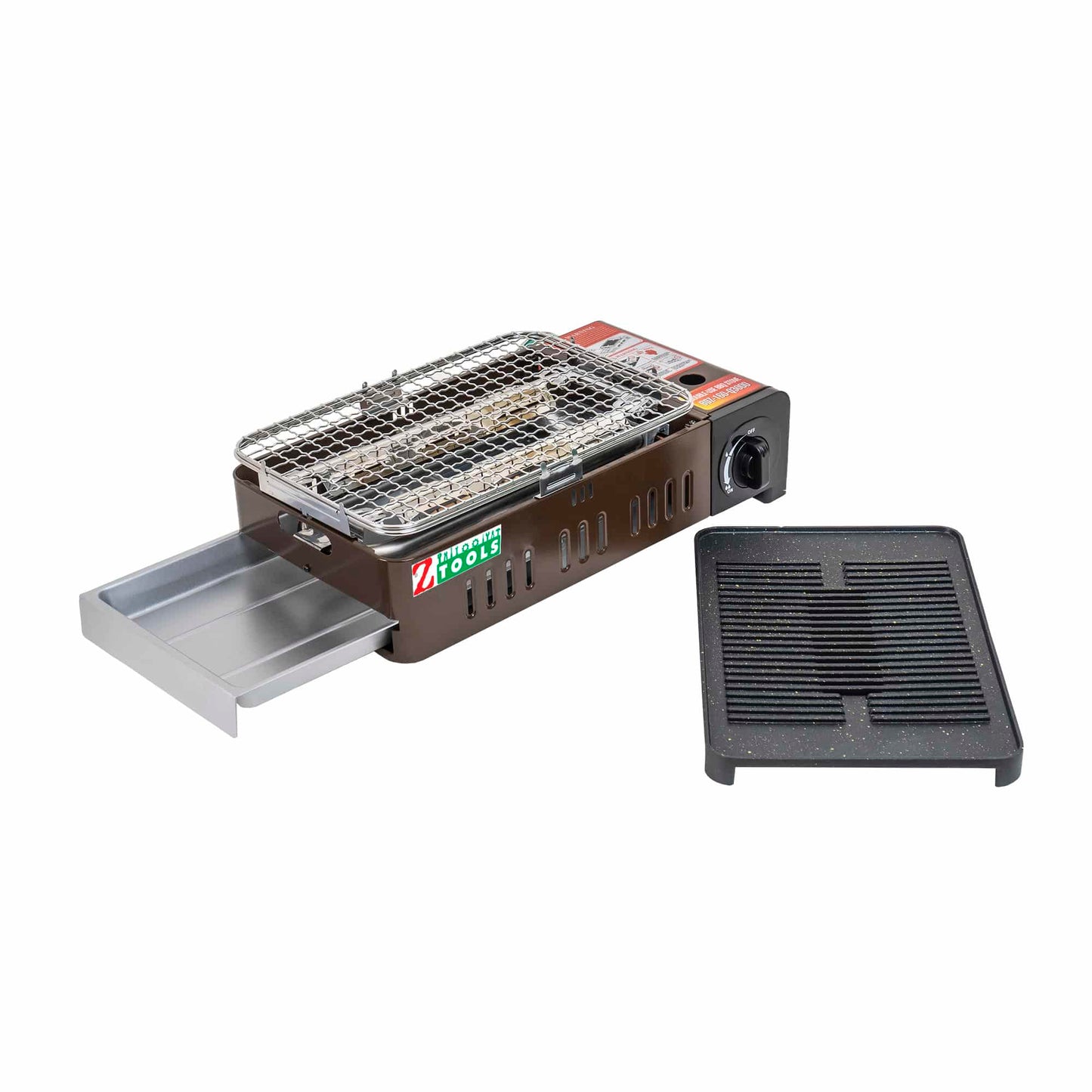 Aragaz camping cu arzator mare, 2.2Kw, cu gril si tava / ZTS 5615