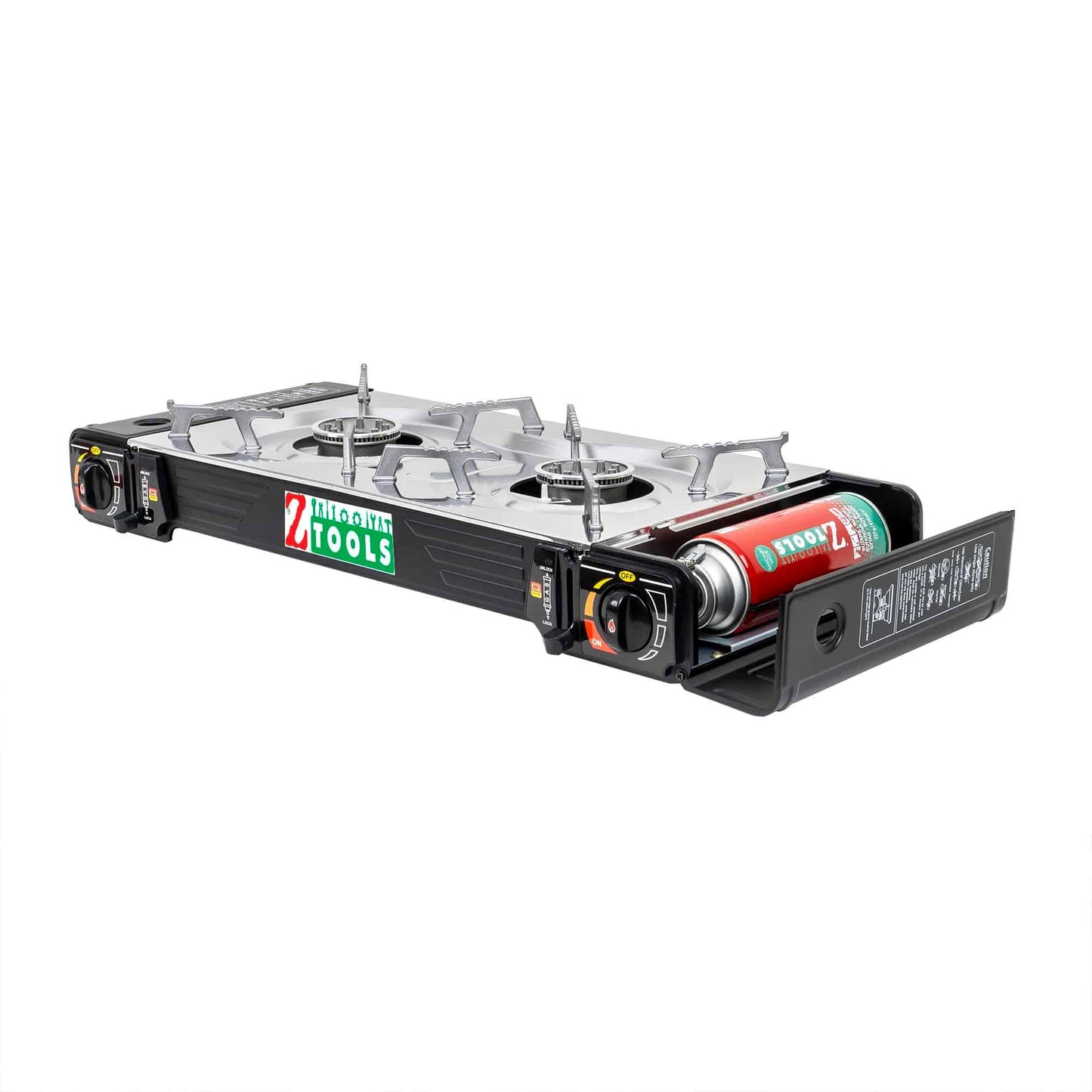 Aragaz camping cu 2 ochiuri, aprindere electrica, putere 2x2.5kw / ZTS 5618 - 221.ro