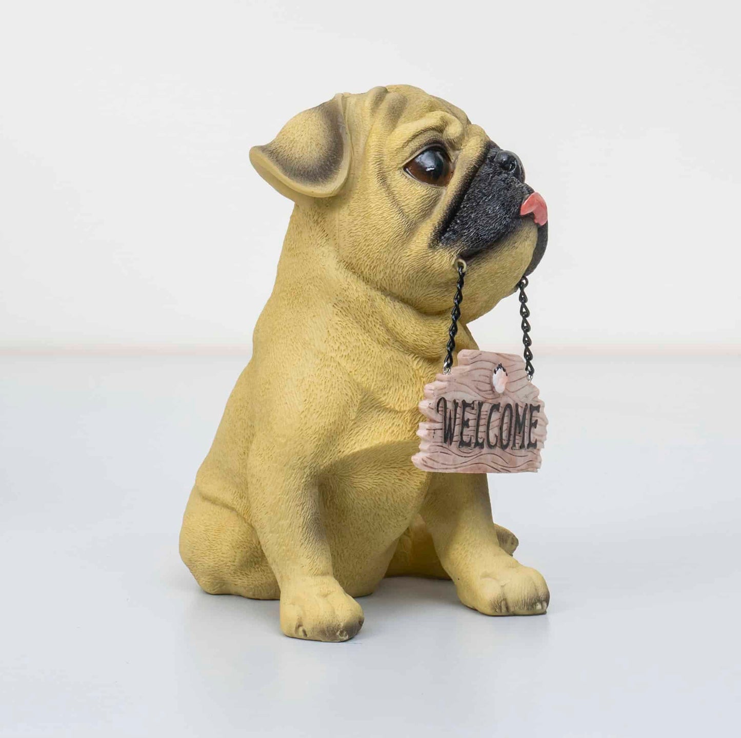 Decoratiune pentru gradina, din rasina, model catel, inaltime 20cm / ZTS 8013