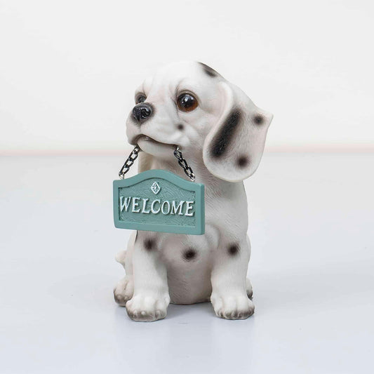 Decoratiune pentru gradina, din rasina, model catel, inaltime 16cm / ZTS 8017 - 221.ro