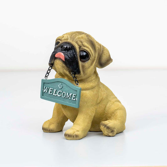 Decoratiune pentru gradina, din rasina, model catel, inaltime 16cm / ZTS 8019