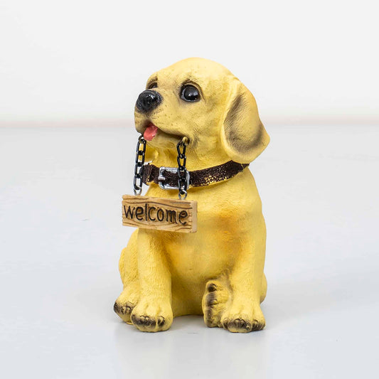 Decoratiune pentru gradina, din rasina, model catel, inaltime 14cm / ZTS 8023