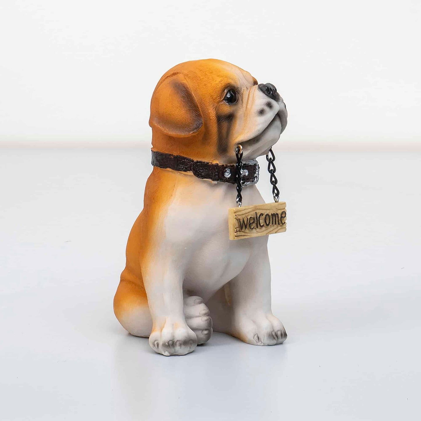 Decoratiune pentru gradina, din rasina, model catel, inaltime 14cm / ZTS 8024