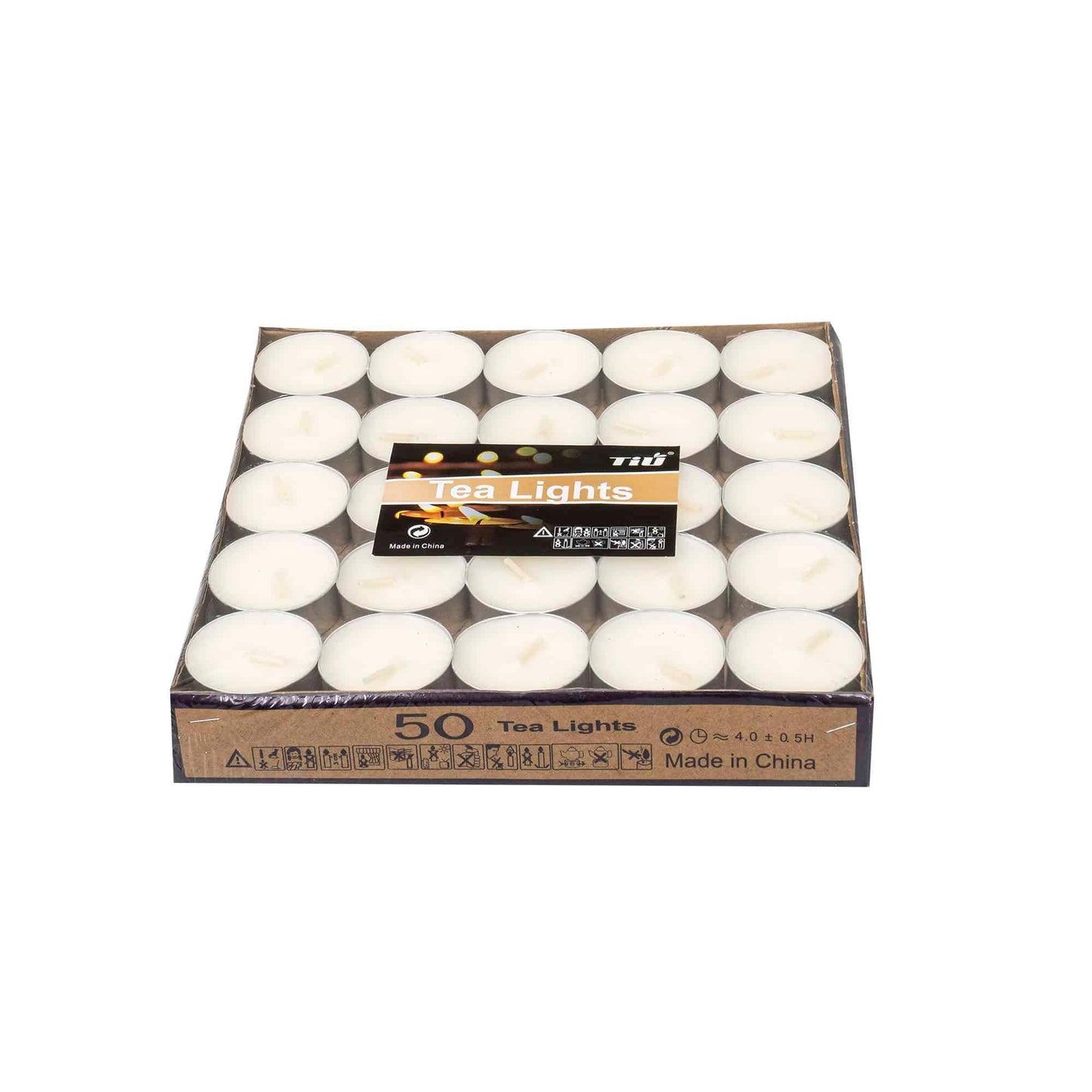Set 50 lumanari decorative, 14gr, timp de ardere 4h, Z-TOOLS, alb / ZTS 8029 - 221.ro
