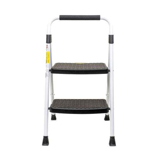 Scara metalica cu 2 trepte late, pliabila alb Z-TOOLS / ZTS 8090