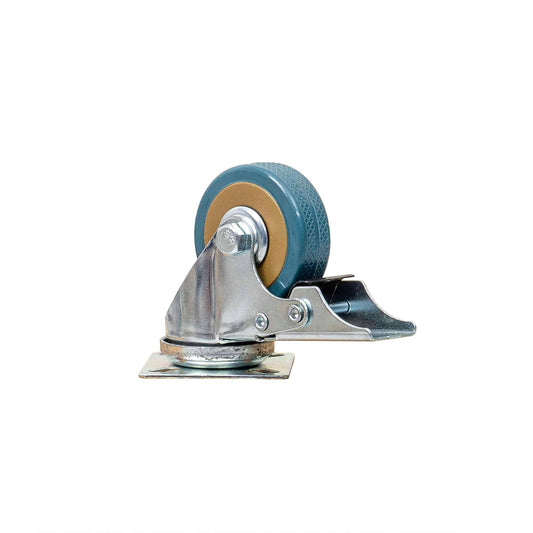 Roata pentru mobila, rola de cauciuc, pivotanta cu frana 2 inchi, albastru Z-TOOLS / ZTS 8118 - 221.ro