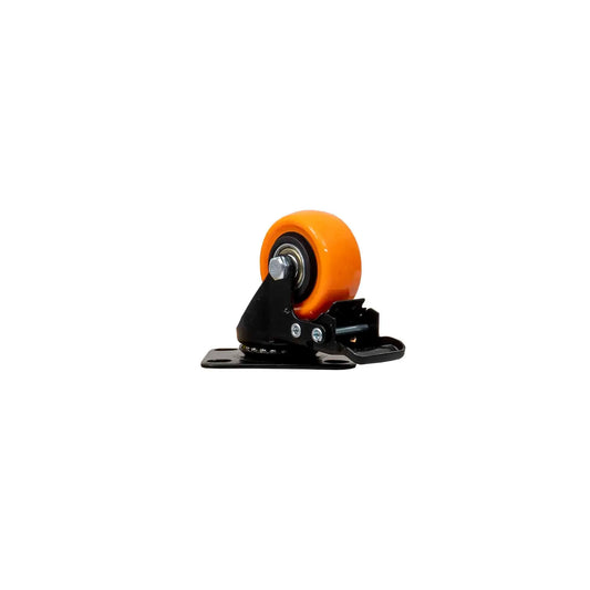 Roata pentru mobila, rola de cauciuc, pivotanta cu frana 2 inchi, portocaliu Z-TOOLS / ZTS 8127 - 221.ro