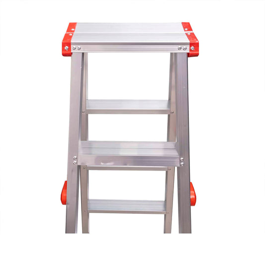 Scara dubla din aluminiu, 2x5 trepte, pliabila, maxim 150kg / ZTS 8189 - 221.ro