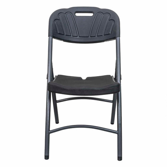Scaun pliant din plastic pentru terasa, negru / ZTS 8192B - 221.ro