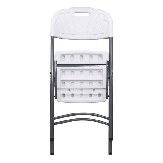 Scaun pliant din plastic pentru terasa, alb / ZTS 8192W - 221.ro