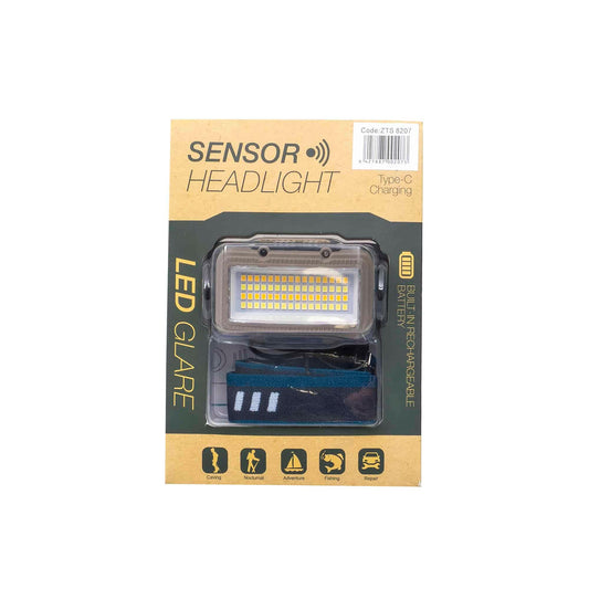 Lanterna de cap, 8 moduri de iluminat, USB, Z-tools W6104A, gri / ZTS 8207 - 221.ro