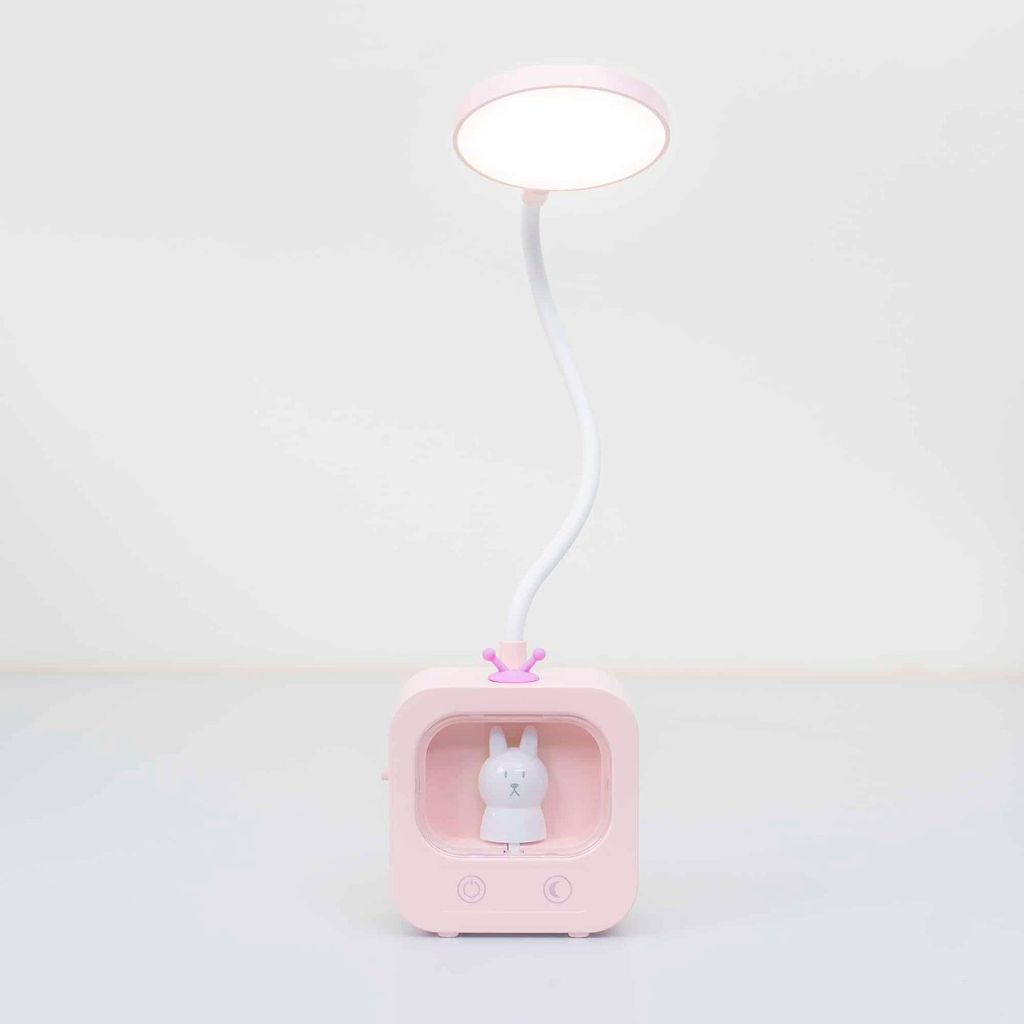 Lampa de birou pentru copii, 3 tipuri de lumina, model televizor, roz / ZTS 8233