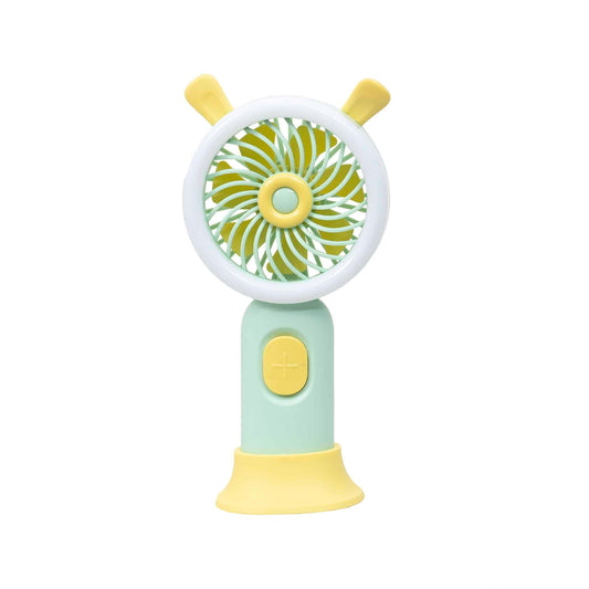 Ventilator de mana, alimentare USB, 3.7w, 3 viteze si suport, verde / ZTS 8241