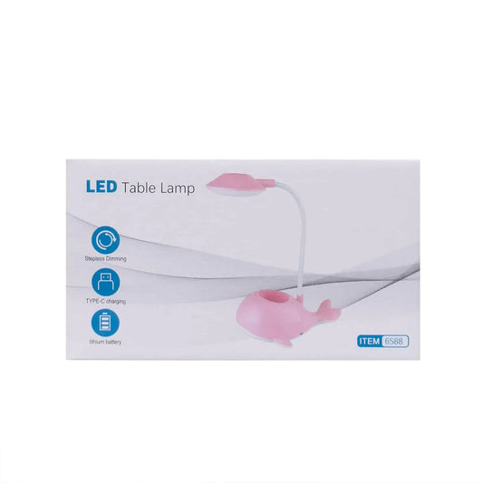 Lampa de birou pentru copii, 3 tipuri de lumina, putere 3W, model delfin roz / ZTS 8247 - 221.ro
