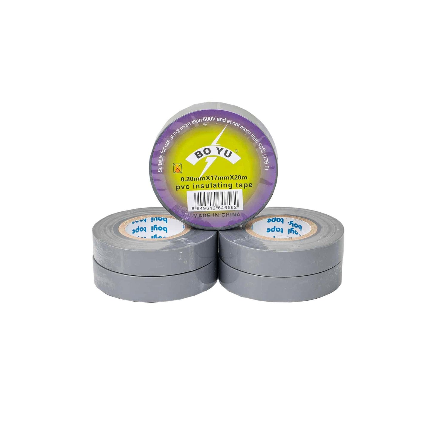 Set 5 bucati banda de izolat fire 0.2x1.7mm, 20m gri Z-TOOLS / ZTS 8267G_5 - 221.ro