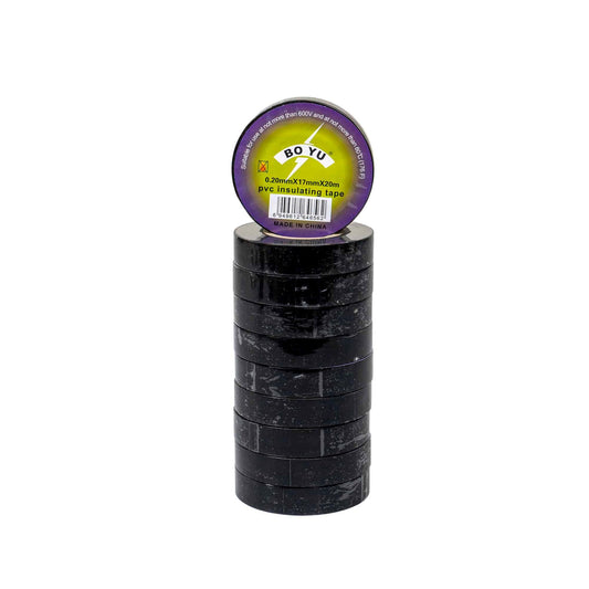 Set 10 bucati banda de izolat fire 0.2x1.7mm, 20m negru Z-TOOLS / ZTS 8267N_10 - 221.ro